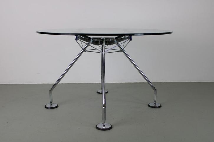 Tecno Nomos tafel 120 cm, Huis en Inrichting, Tafels | Eettafels, Gebruikt, 100 tot 150 cm, 100 tot 150 cm, Rond, Ophalen