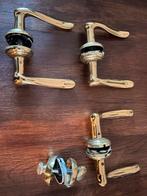 Goudkleurige deurklinken, Ophalen, Gebruikt, Koper of Messing, Klink of Kruk