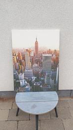 prachtig groot schilderij van New York City 80X60, Ophalen, Zo goed als nieuw, Schilderij, 75 cm of meer