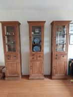 Laatste kans !!!!  Mooie teak servies kasten, Huis en Inrichting, Kasten | Vitrinekasten, Ophalen, Minder dan 50 cm, Glas, Zo goed als nieuw