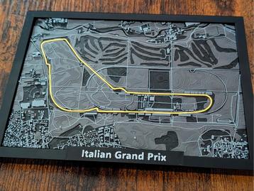 Monza Circuit - Italiaanse Grand Prix Kunst 3d poster beschikbaar voor biedingen
