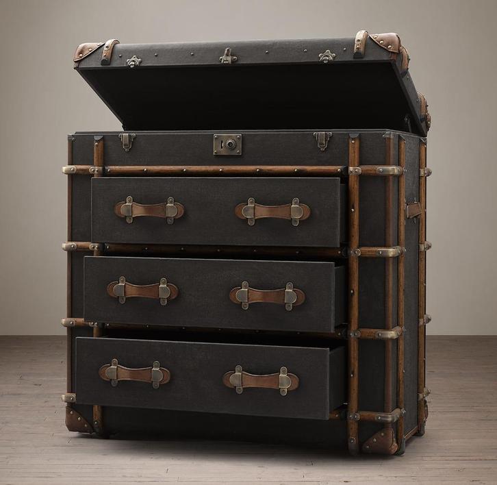 Gebruikt showroommodel - aviator canvas black ladekast, Huis en Inrichting, Kasten | Ladekasten, Zo goed als nieuw, 100 tot 150 cm