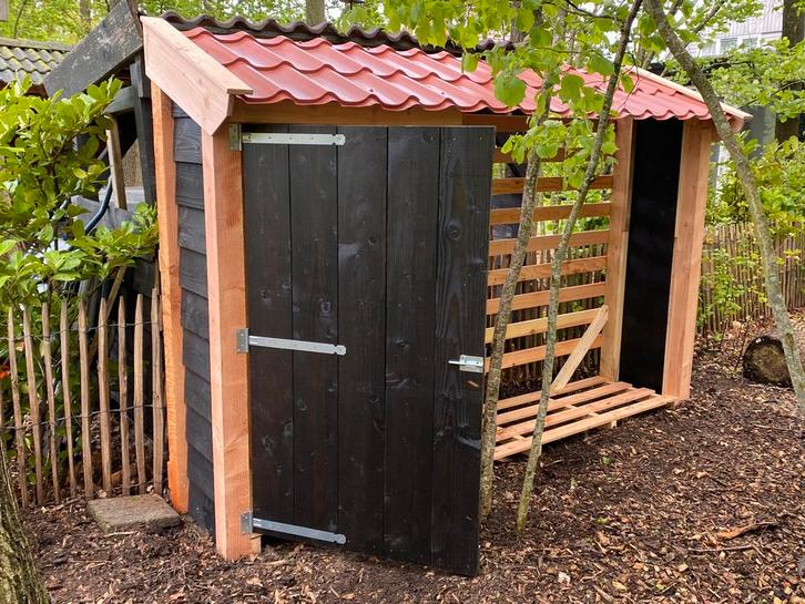 Douglas Houthok Houtopslag berging, Tuin en Terras, Bergingen en Tuinkasten, Zo goed als nieuw, Hout, Ophalen of Verzenden