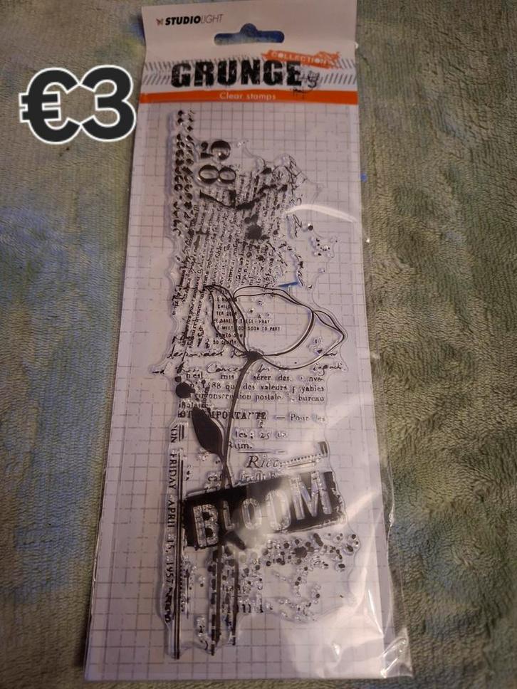 Nieuwe Studio Light Grunge Clear Stamp, Hobby en Vrije tijd, Scrapbooking, Nieuw, Papier of Karton, Ophalen of Verzenden