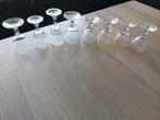 8 oude borrelglaasjes , geslepen mooie glazen, Glas of Glazen, Gebruikt, Ophalen of Verzenden, Glas