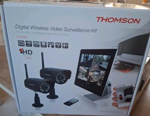 Thomson 2 beveiligingscamera's met scherm zo als nieuw, Audio, Tv en Foto, Videobewaking, Zo goed als nieuw, Binnencamera, Ophalen of Verzenden
