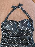 Badpak Hunkemöller (zwart, polkadots, maat 38), Zwart, Badpak, Ophalen of Verzenden, Zo goed als nieuw