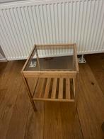 Ikea bijzettafeltje / nachtkastje bamboe, Ophalen, Zo goed als nieuw, Minder dan 55 cm, Minder dan 45 cm