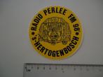 sticker oud RADIO PERLEE piraat zender ether piraten den bos, Verzenden, Zo goed als nieuw, Bedrijf of Vereniging