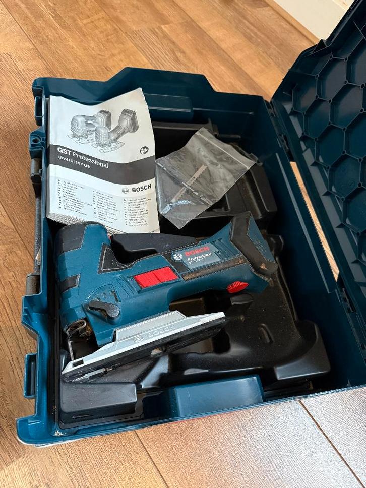 Bosch GST 18V-LI S Accu Decoupeerzaag in L-Boxx, Doe-het-zelf en Verbouw, Gereedschap | Zaagmachines, Zo goed als nieuw, Decoupeerzaag