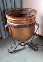Te koop massief koperen plantenbak, Tuin en Terras, Ophalen, Tuin, Minder dan 60 cm, Rond