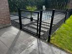 Hekwerk met poortje/slot (zwart), Tuin en Terras, Ophalen, Met poort, Gebruikt, Tuinhek