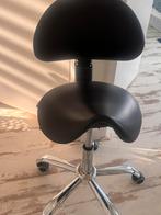Dunimed Ergonomische Zadelkruk met rugleuning - Zwart, Huis en Inrichting, Bureaustoelen, Ophalen, Zo goed als nieuw, Zwart, Bureaukruk