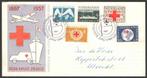 Nederland FDC E31 Met Adres, Rode Kruis 1957, Postzegels en Munten, Postzegels | Eerstedagenveloppen, Ophalen of Verzenden, Beschreven