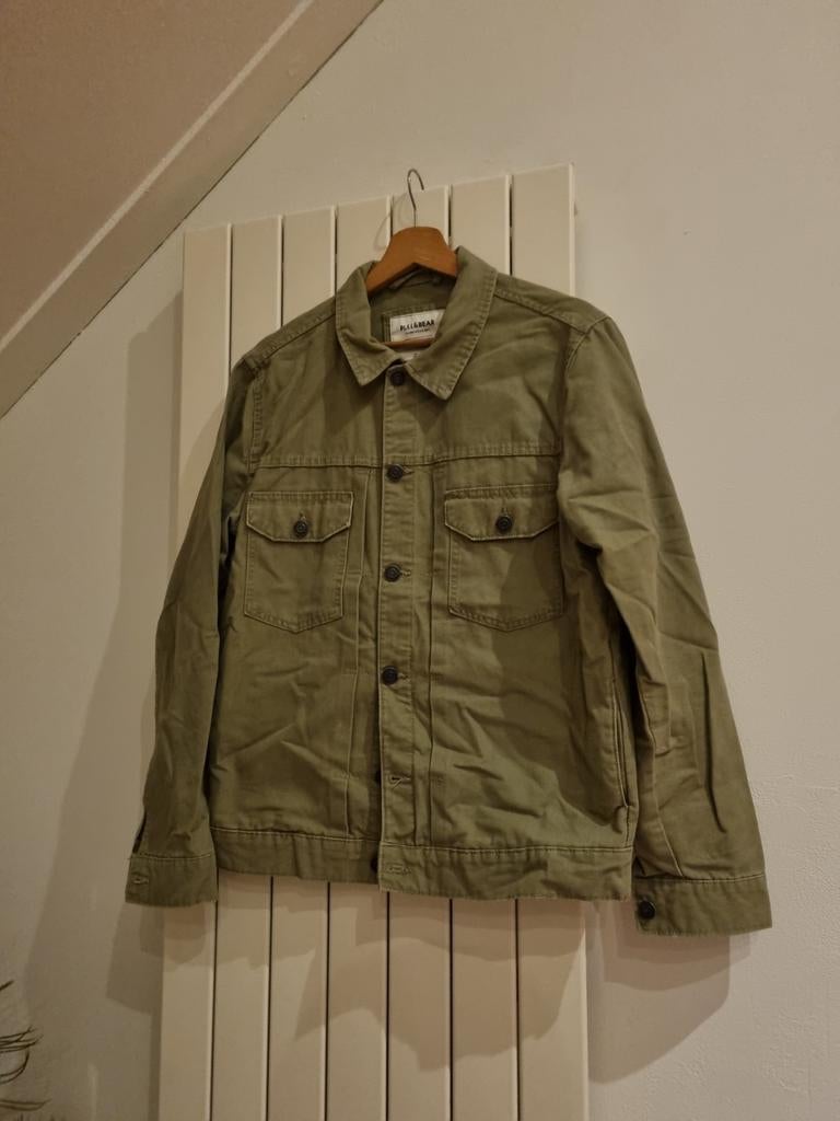 Pull&Bear Groene Spijkerjas - Maat S, Ophalen, Zo goed als nieuw, Pull&Bear, Groen