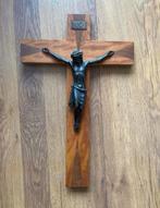 Houten Jezus aan het kruis beeld, Antiek en Kunst, Ophalen of Verzenden
