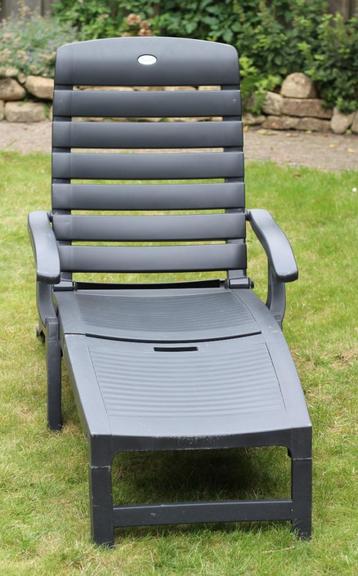 Hartman ligstoel grijs - incl kussen en opberghoes (Jardin) beschikbaar voor biedingen