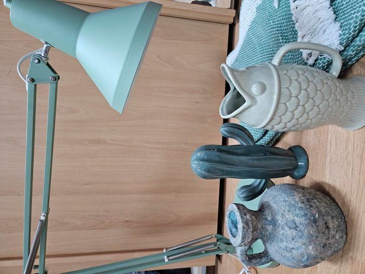 Set woonaccessoires vintage groen, Huis en Inrichting, Lampen | Wandlampen, Zo goed als nieuw, Ophalen of Verzenden