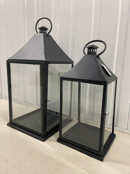 Set van 2 lantaarns, 40 en 50cm hoog, Huis en Inrichting, Woonaccessoires | Kandelaars en Kaarsen, Nieuw, 25 tot 50 cm, Overige materialen