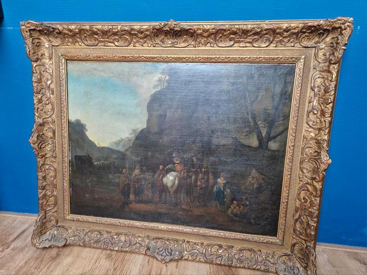 Schilderij in de stijl van Philips Wouwerman Kunst en kitsch, Antiek en Kunst, Kunst | Schilderijen | Klassiek, Ophalen of Verzenden