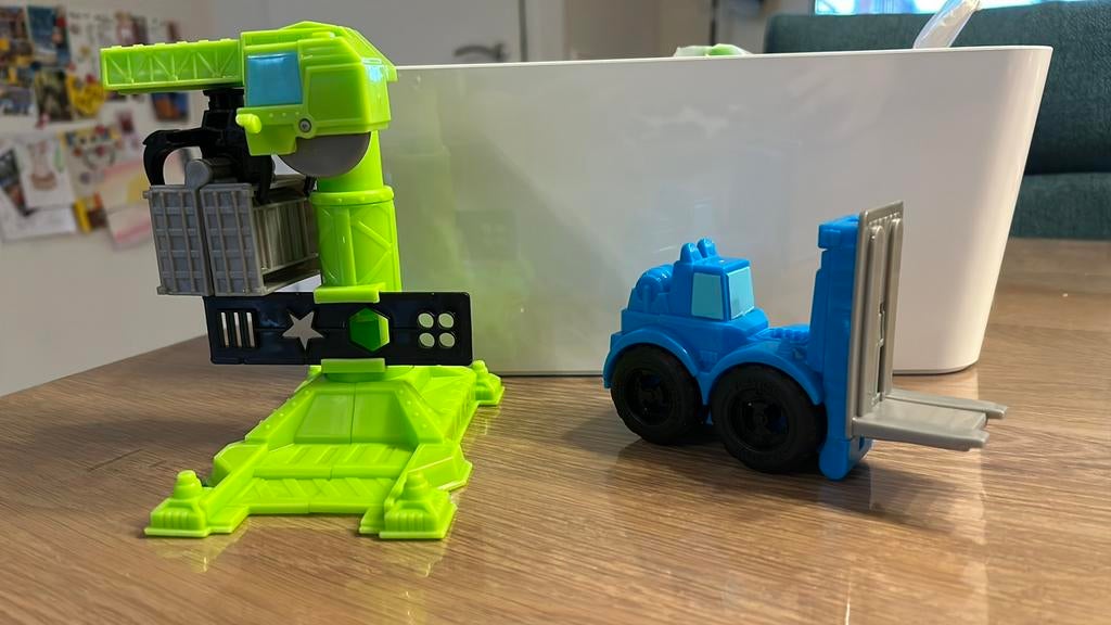 Play-doh wheels kraan en heftruck, Ophalen of Verzenden, Zo goed als nieuw