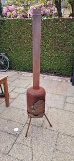 Tuin Kachel met aslade, en brandrooster Deze werkt wel !!!, Ophalen, Gebruikt