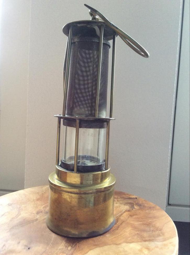 Oude mijnwerkerslamp St. Lambert D.S.4, Antiek en Kunst, Antiek | Lampen, Ophalen
