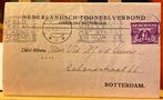 Rotterdam poststempel 1932 Ned Toneelverbond afd Rotterdam, Postzegels en Munten, Brieven en Enveloppen | Nederland, Ophalen of Verzenden