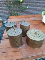 4 koperen blikken, Ophalen of Verzenden, Gebruikt, Overige, Overige merken