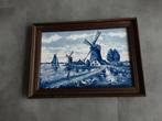 Prachtig Delfts Blauw tegeltableau in houten lijst, Ophalen of Verzenden