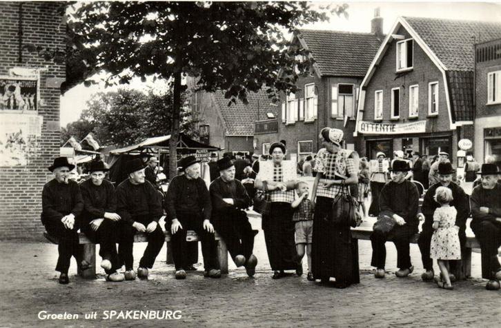 Groeten uit Spakenburg - dorpsgezicht - volk - ongelopen, Verzamelen, Ansichtkaarten | Nederland, Ongelopen, Noord-Brabant, Voor 1920
