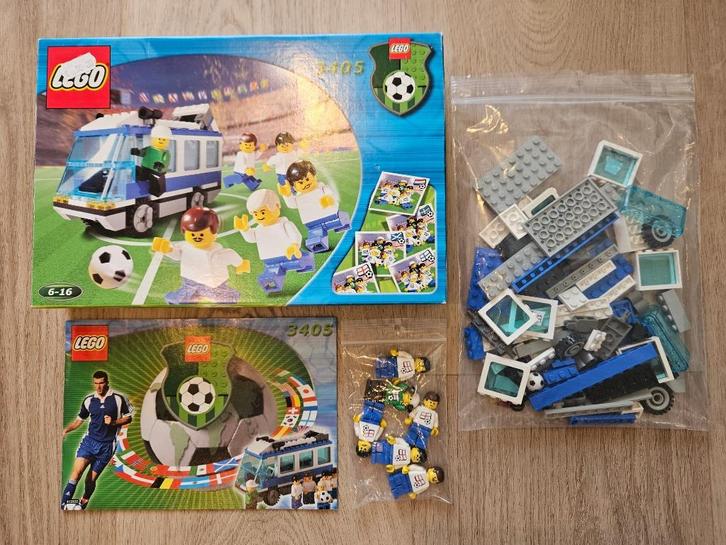 Lego 3405/3411 Blue Team Bus, Kinderen en Baby's, Speelgoed | Duplo en Lego, Gebruikt, Lego, Complete set, Verzenden