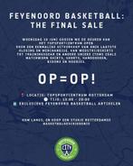 Final Sale: Feyenoord Basketball op 18 juni, Sport en Fitness, Basketbal, Van Zandvlietplein 20, Kleding, Ophalen, Info@rcb.nl