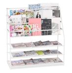 Tijdschriften/ boekenhouder rek - metaal, Ophalen of Verzenden, Zo goed als nieuw, Minder dan 100 cm, Metaal