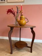 Vintage Houten Bijzettafel, Huis en Inrichting, Ophalen, 50 tot 100 cm, 50 tot 75 cm, Gebruikt