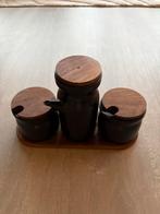 Leuk kruidenpotjes setje met lepeltjes, Verzenden, Gebruikt