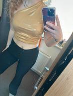 Gouden one shoulder top, Geel, Ophalen of Verzenden, Zo goed als nieuw, Shein