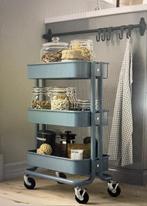 Ikea Raskog Metalen Roltafel Trolley (Blauw), Huis en Inrichting, Ophalen