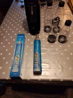 Te koop: een Sodastream met flessen en 2 (lege) cilinders., Ophalen of Verzenden, Gebruikt