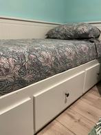 Bed Ikea Hemnes, Huis en Inrichting, Ophalen, Wit, Tweepersoons, 80 cm