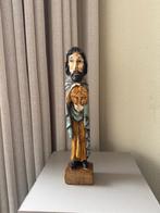 Antiek houten heiligenbeeld, Antiek en Kunst, Ophalen of Verzenden