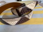 Italiaanse python slangenleren riem ceintuur 110 cm nieuw, Bruin, Echt leder, Nieuw, 105 tot 115 cm