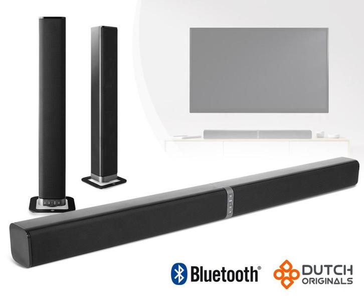 Dutch Originals 2-In-1 Soundbar Speaker 50W (of 2 losse), Audio, Tv en Foto, Soundbars, Zo goed als nieuw, Bluetooth, Met ingebouwde subwoofer