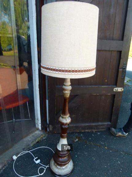 vintage keramiek PAN staande lamp mid-century fat lava, Huis en Inrichting, Lampen | Vloerlampen, Zo goed als nieuw, 150 tot 200 cm