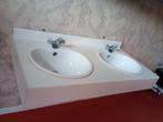 Dubbele lavabo (120cmX60cm), Huis en Inrichting, Badkamer | Badkamermeubels, Gebruikt, Overige typen, Ophalen of Verzenden, Minder dan 100 cm