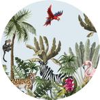 Behangcirkel Jungle Zebra, Muurcirkel, Muurdeco4kids, Behangcirkel Jungle, Minder dan 10 m², Verzenden