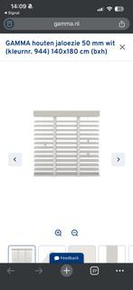 Gamma witte houten jaloezie / raambekleding 140x180, Ophalen, Zo goed als nieuw