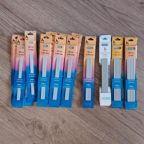 Pony classic durable smooth. Sets met 5 breinaalden., Hobby en Vrije tijd, Breien en Haken, Nieuw, Breien, Naald, Ophalen of Verzenden