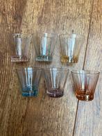 Vintage Likeurglaasjes met Kleurvoet - Set van 6, Ophalen of Verzenden