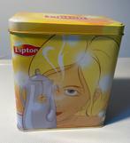 Rechthoekig geel Lipton tea blik. Uit 2007., Verzamelen, Overige merken, Overige, Ophalen of Verzenden, Zo goed als nieuw